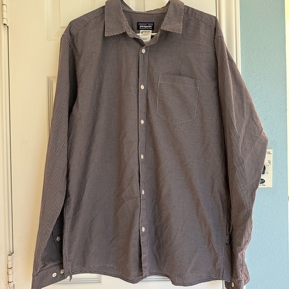 Patagonia Other - Patagonia Shirt Size L Organic Cotton Gingham Athleisure Gorpcore Travel EUC